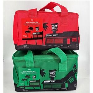 Trader Joe's Mini Insulated Bags - Red and Green